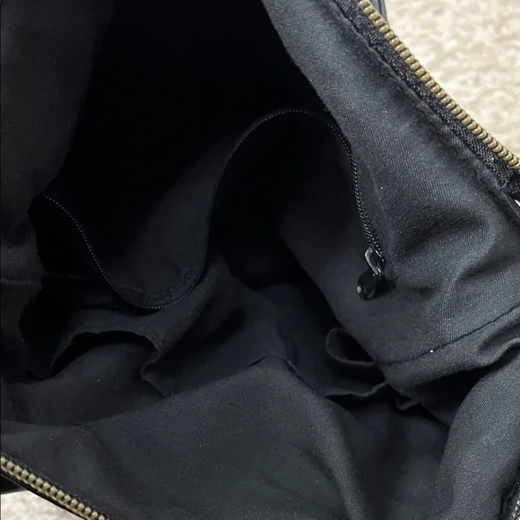 Stone & Co. Black Faux Leather Crossbody Shoulder Bag with Gold Hardware - Picture 4 of 11